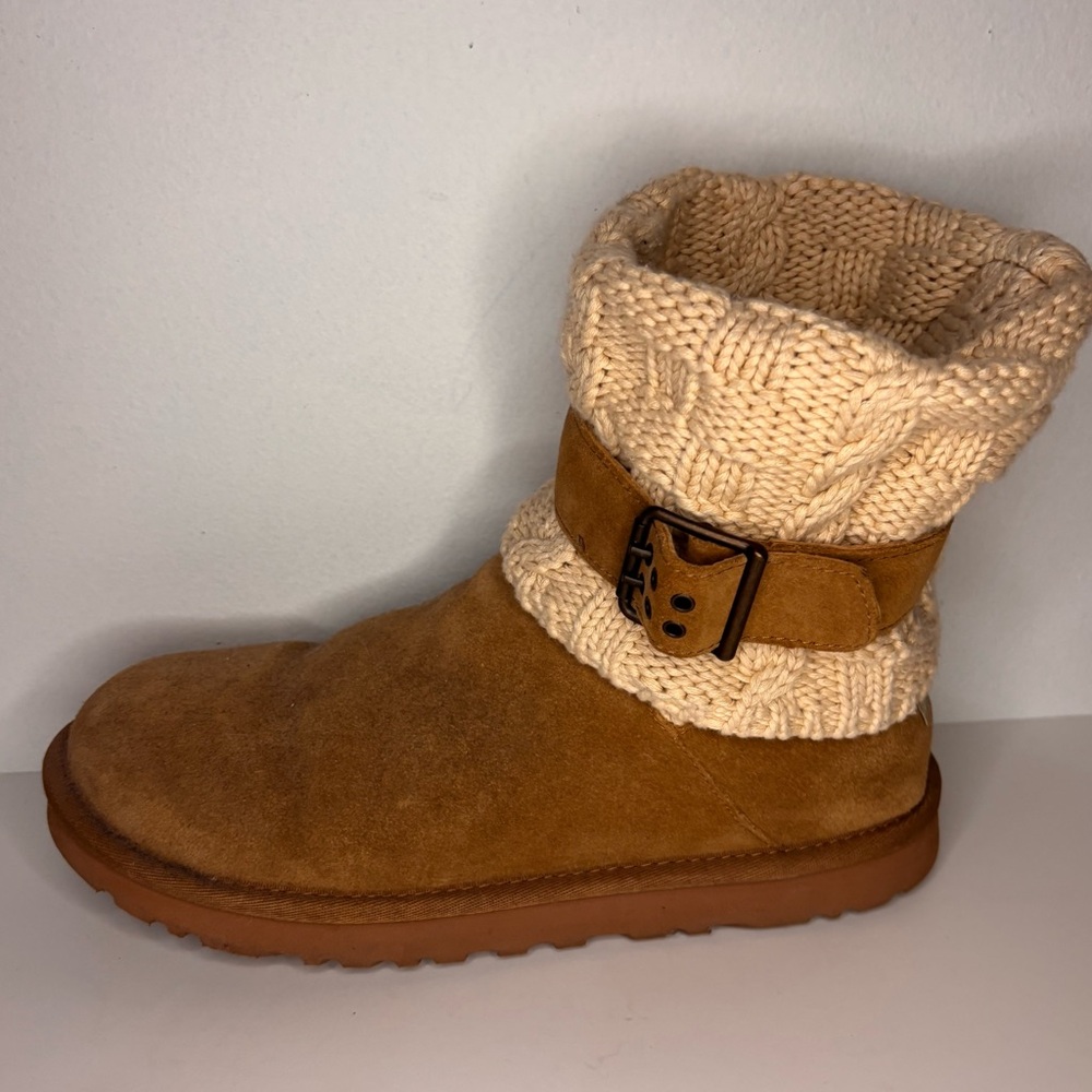 Ugg Cozy Tan Knit Cuff Boots